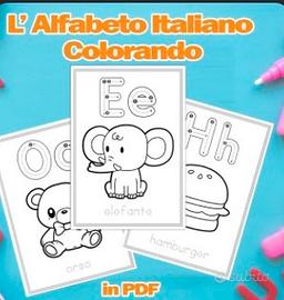 🎨 Impara l’alfabeto colorando 🇮🇹