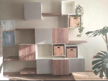 Libreria - Parete attrezzata moderna componibile 