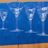 bicchieri cristallo DECORATI ANTICHI ORIGINALI