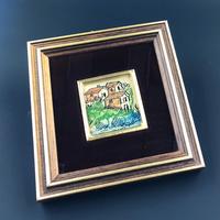 Quadretto dipinto a mano su foglia d’oro