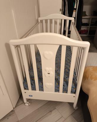 Lettino PALI bianco con ruote