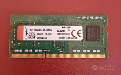 Memoria RAM Kingston 4GB so-dimm DDR3 1333MHz