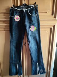 jeans Y2K ricamati MBC Work tag. 42