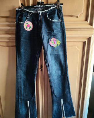 jeans Y2K ricamati MBC Work tag. 42