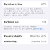 Iphone 15 pro bianco 128gb in garanzia