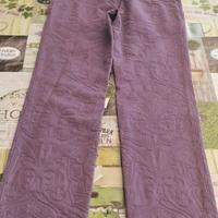 Pantalone jeans Moschino damascato viola