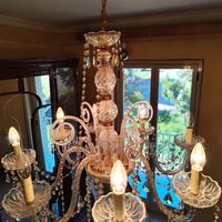 Lampadario in cristallo anni '90