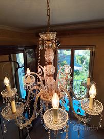 Lampadario in cristallo anni '90