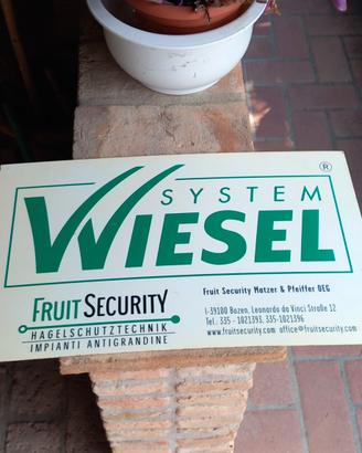Cartello pubblicitario Vintage System Wiesel