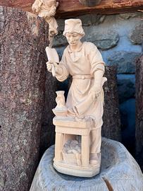 macellaio - scultura in legno