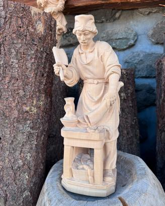 macellaio - scultura in legno
