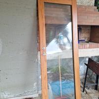 Infisso porta finestra in legno alluminio