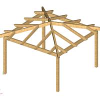 Gazebo pretagliato 4x4