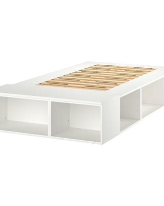 Letto contenitore 140x200 con doghe e materasse