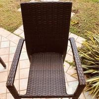 8 sedie da esterno in rattan sintetico