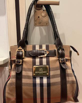 Borsa scozzese con rifinuture in semi pelle