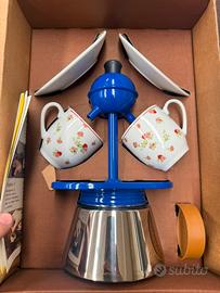 Caffettiera Moka Amica blu "Mica la solita moka"