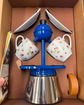 Caffettiera Moka Amica blu "Mica la solita moka"