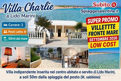 Villa 50 MT MARE DA DOMANI Lido Marini 3Camere 2WC