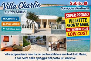 Villa 50 MT MARE DA DOMANI Lido Marini 3Camere 2WC