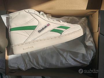 Reebok Club C vera pelle scarpa alta stile anni 80