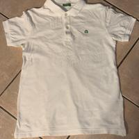 Polo benetton bianca bambini