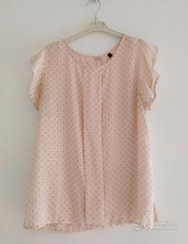 ✨ Blusa Benetton rosa cipria a pois – Taglia M