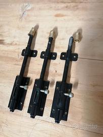 Set 3 Catenacci Neri a Cannello per Porte e Scuri