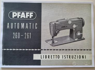 Libro istruzioni macchina da cucire Pfaff 260-261 
