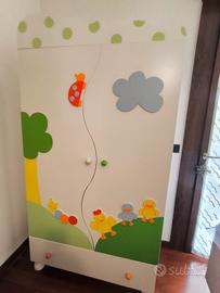 Kit Cameretta Cassettiera E Panca Per Bambino