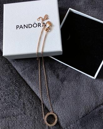 PANDORA 580515cz Collana 45 cm Cerchio Rose