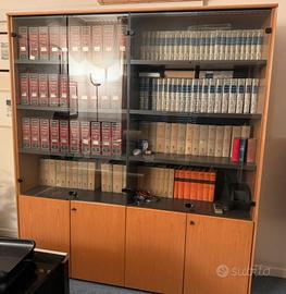 Libreria/ armadio da ufficio con ante in vetro