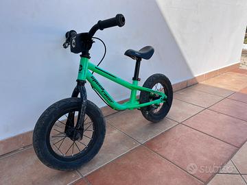 Triciclo Bicicletta per Bambini Legno Blu Pedagogica Senza Pedali