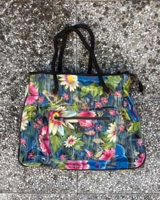 Borsa fiori multicolor