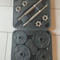 Kit manubri bodybuilding 20kg marca Decathlon