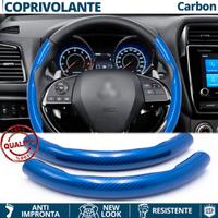 COPRIVOLANTE per MITSUBISHI in FIBRA CARBONIO Blu