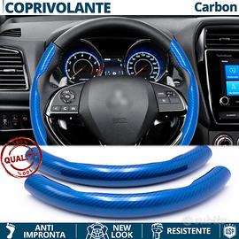 COPRIVOLANTE per MITSUBISHI in FIBRA CARBONIO Blu