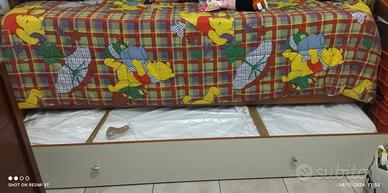 Letto singolo, letto estraibile & armadio a ponte.