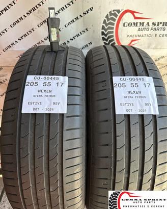 2 PNEUMATICI 205/55 R17 NEXEN ESTIVE 75%