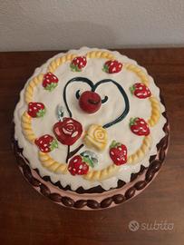  Porta Torta in Ceramica decorata