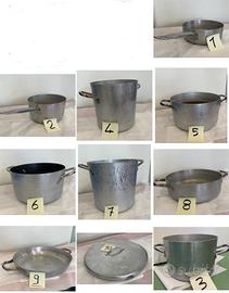 Pentole in alluminio professionali di varie misure