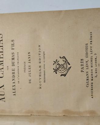 libro antico la dame aux camelias 