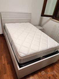 letto contenitore una piazza e mezza + materasso