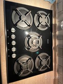 Piano cottura 5 fuochi nardi vetro nero