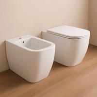 Sanitari a Terra Wc e Bidet Neos Bianco Lucido