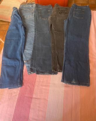 5 jans di diverso colore  tg xl da donna