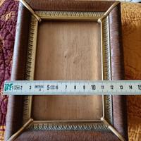 Cornice da appoggio vintage in cuoio