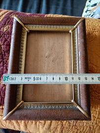 Cornice da appoggio vintage in cuoio