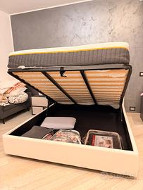 LETTO MATRIMONIALE COMPLETO CON CONTENITORE