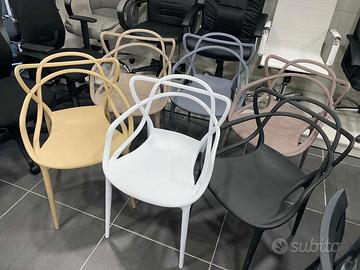 Sedie in polipropilene intrecciate